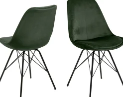 Schalensitz Irma aus Samt - waldgrün/schwarz