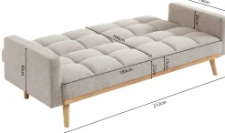 Schlafsofa Adana | 214 x 84 x 84 cm | Beige