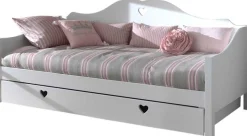 Schlafsofa Amori 90x200cm mit Bettkasten - weiß