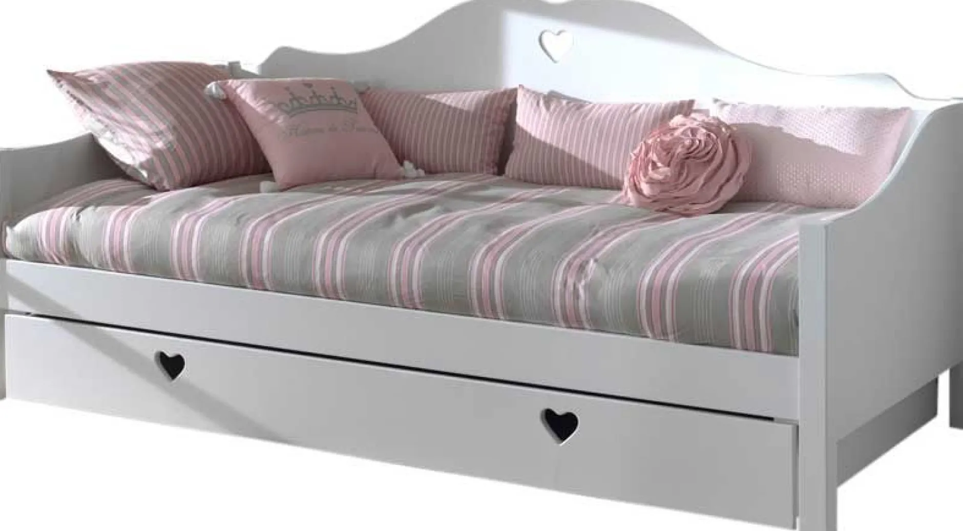 Schlafsofa Amori 90x200cm mit Bettkasten - weiß