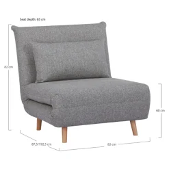 Schlafsofa Marlow - 87x82x82cm - grau