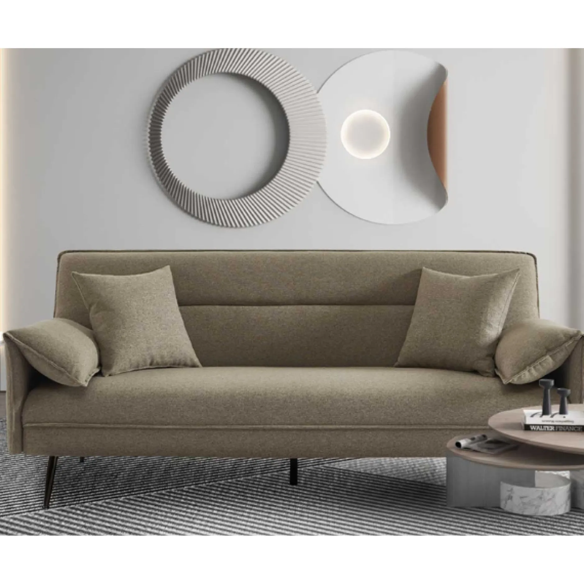 Schlaf- und Sitzsofa Sivas | 199 x 89 x 95 cm | Beige