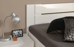 Schlafzimmerkombination Bianca | Französisches Bett und zwei Nachttische