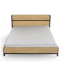 Schlafzimmerset Craig | Doppelbett, Nachttisch, Kleiderschrank, Kommode | Oak Matte Black