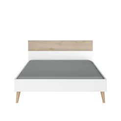 Schlafzimmerset Hardy | Doppelbett, Nachttisch | Eiche Weiß Design