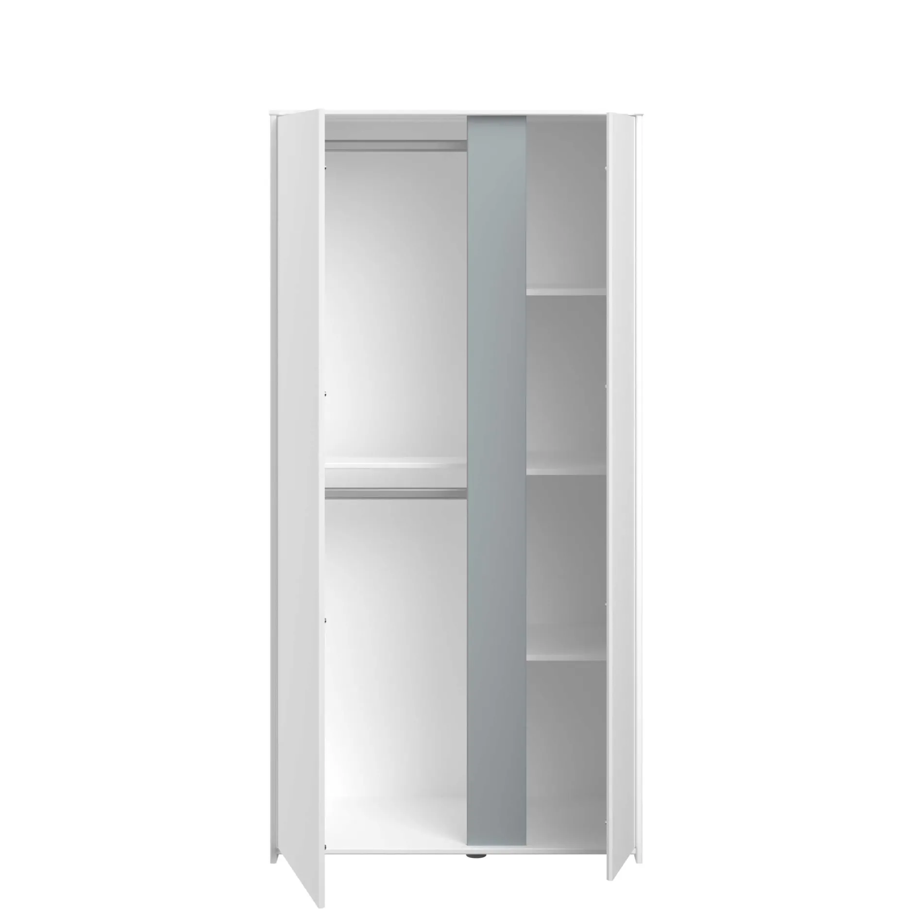 Schlafzimmerset Rue | Einzelbett, Nachttisch, Nachttisch, Kleiderschrank