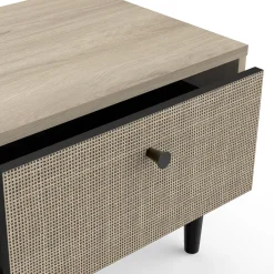 Schlafzimmerset Sayuri | Doppelbett, Nachttisch, Kleiderschrank | Kronberg Oak Design