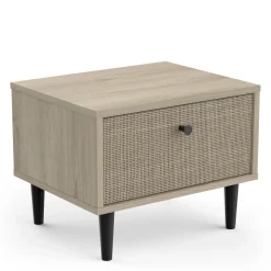 Schlafzimmerset Sayuri | Doppelbett, Nachttisch, Kleiderschrank | Kronberg Oak Design