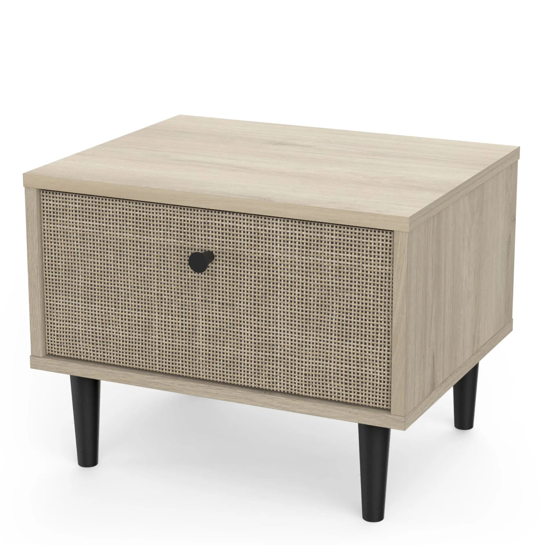 Schlafzimmerset Sayuri | Doppelbett, Nachttisch, Kleiderschrank | Kronberg Oak Design