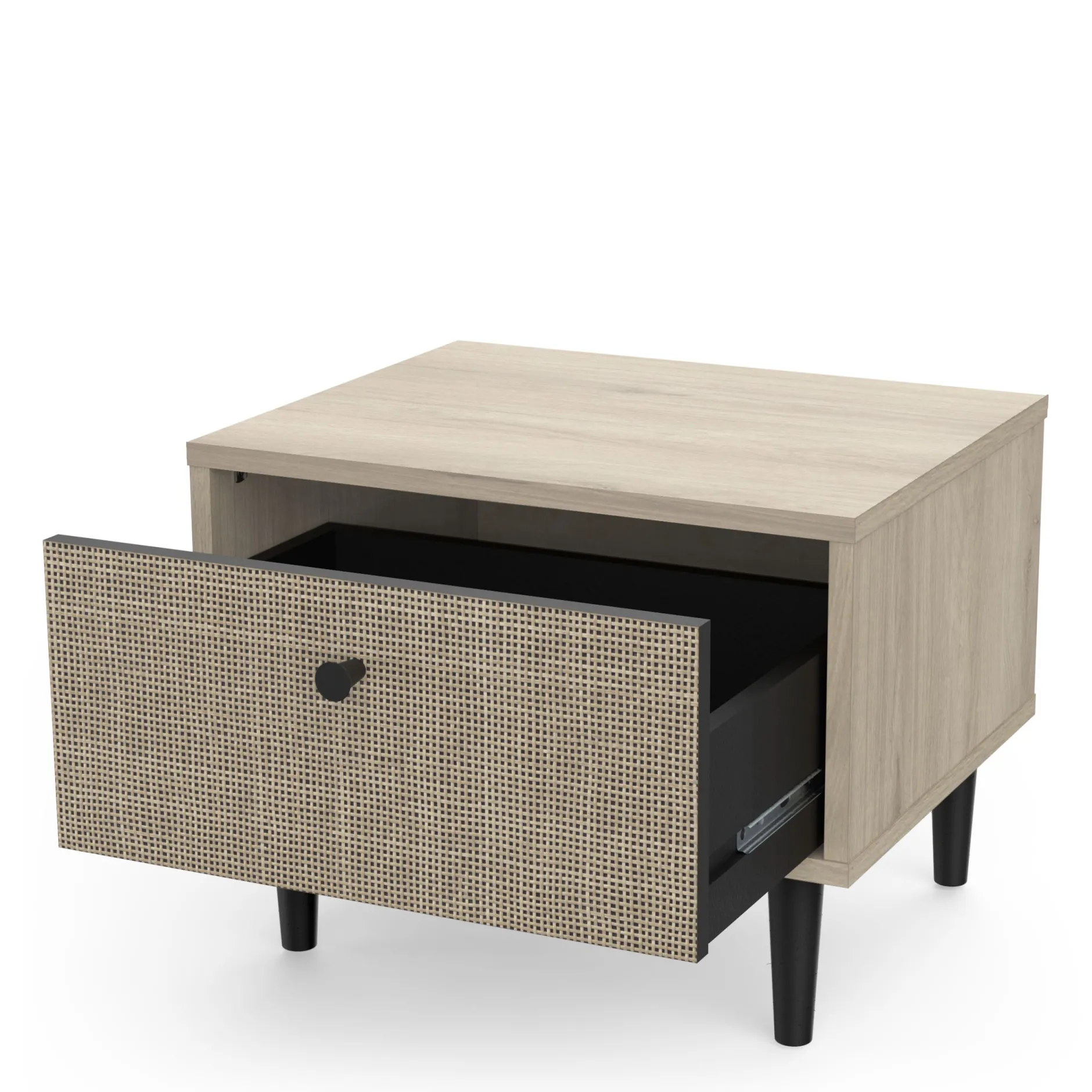 Schlafzimmerset Sayuri | Doppelbett, Nachttisch, Kleiderschrank | Kronberg Oak Design