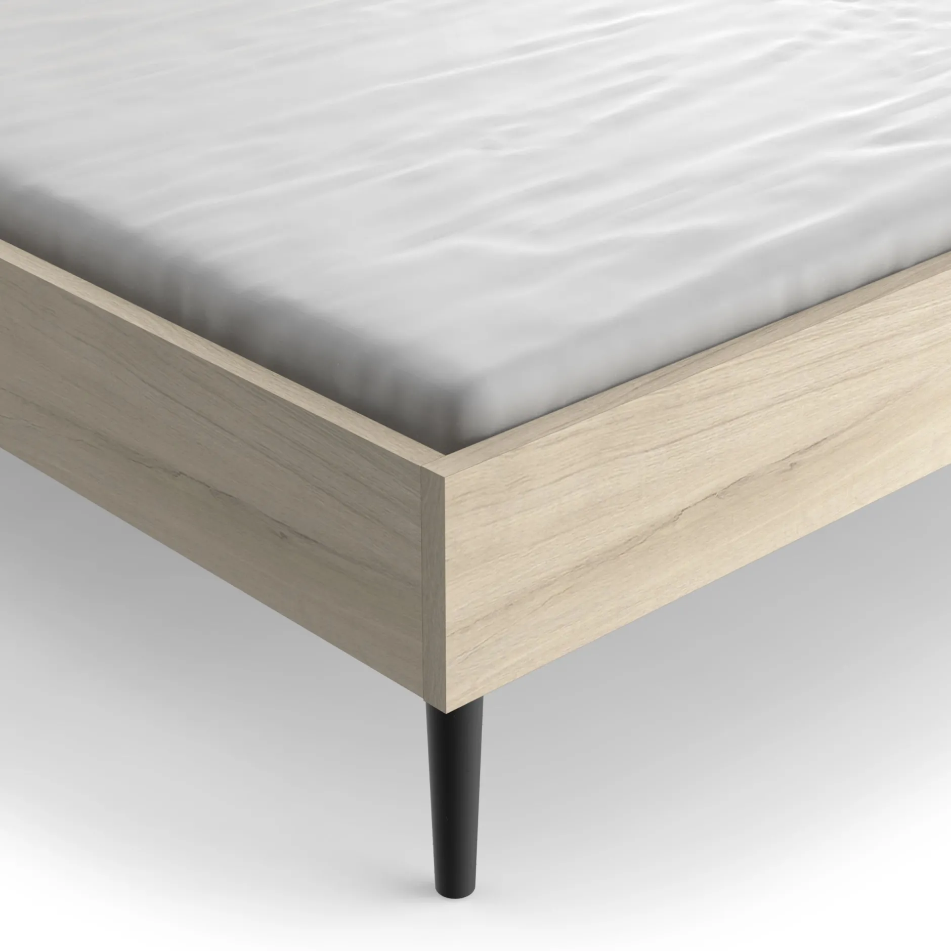 Schlafzimmerset Sayuri | Queen Bett, Nachttisch, Kleiderschrank, Kommode | Kronberg Oak Design