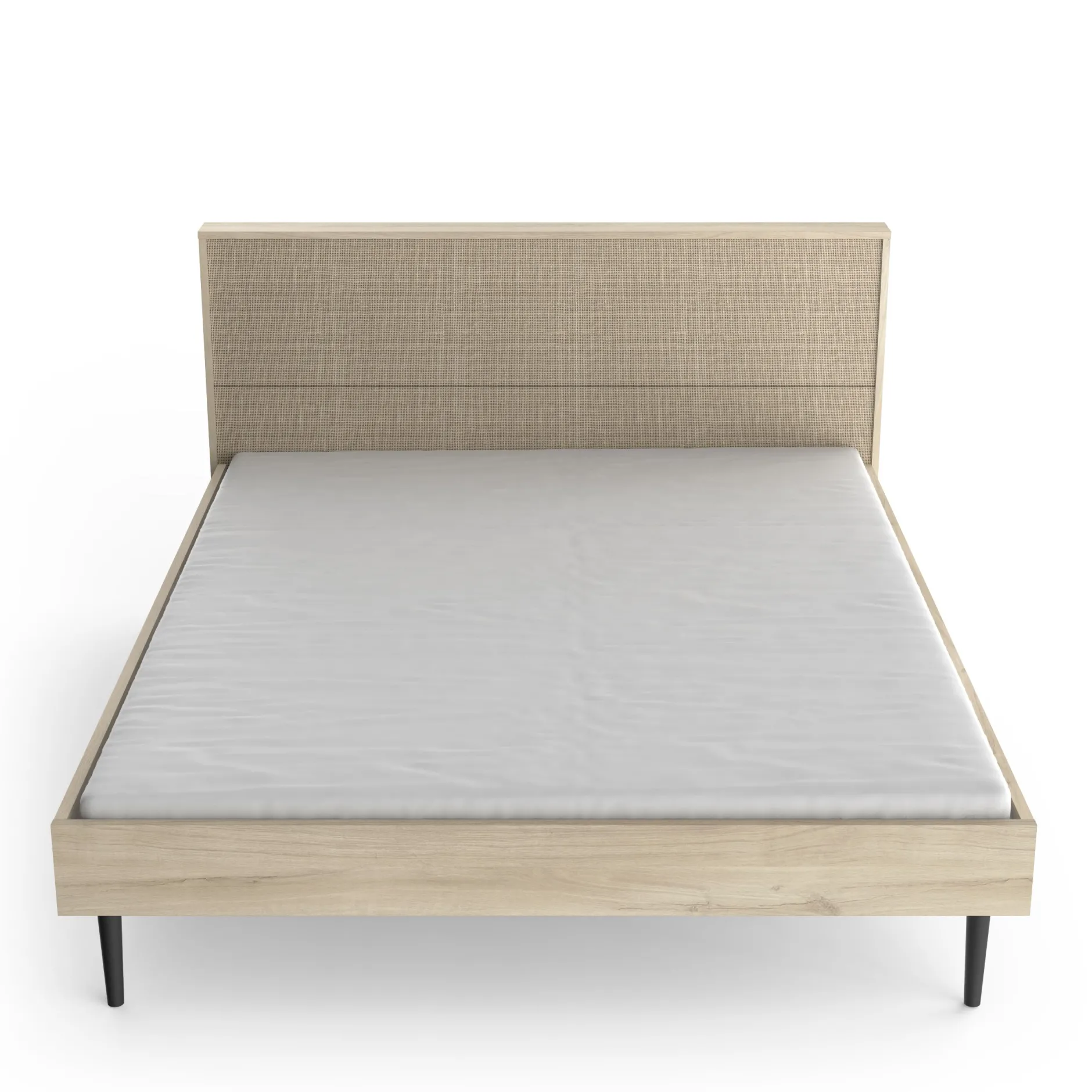 Schlafzimmerset Sayuri | Queen Bett, Nachttisch, Kleiderschrank, Kommode | Kronberg Oak Design