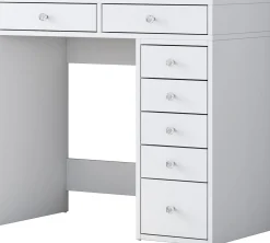 Schminktisch BJ108 - 100% MELAMINE - Weiß - 90 x 81,6 x 44,5 cm