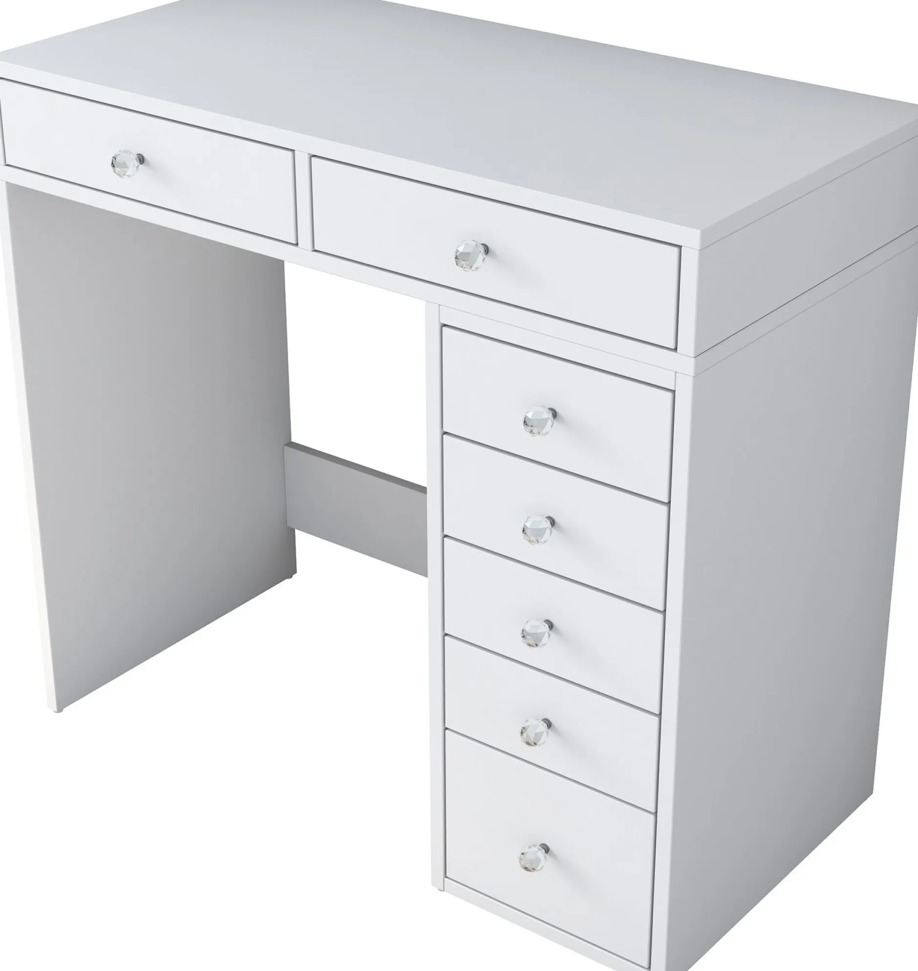 Schminktisch BJ108 - 100% MELAMINE - Weiß - 90 x 81,6 x 44,5 cm