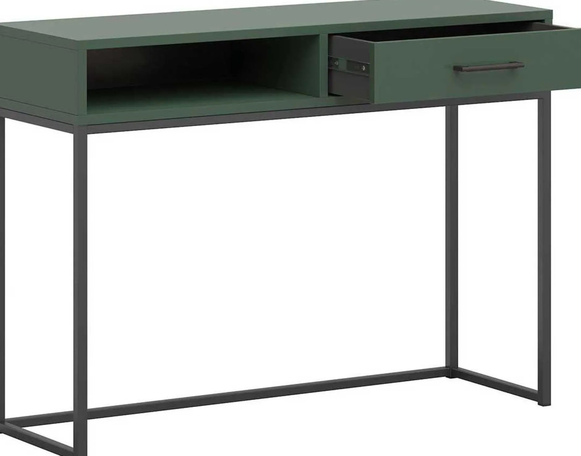 Schminktisch Lisanne 107cm, 1 Schublade - dunkelgrün