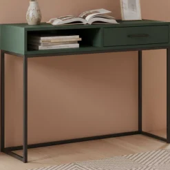 Schminktisch Lisanne 107cm, 1 Schublade - dunkelgrün