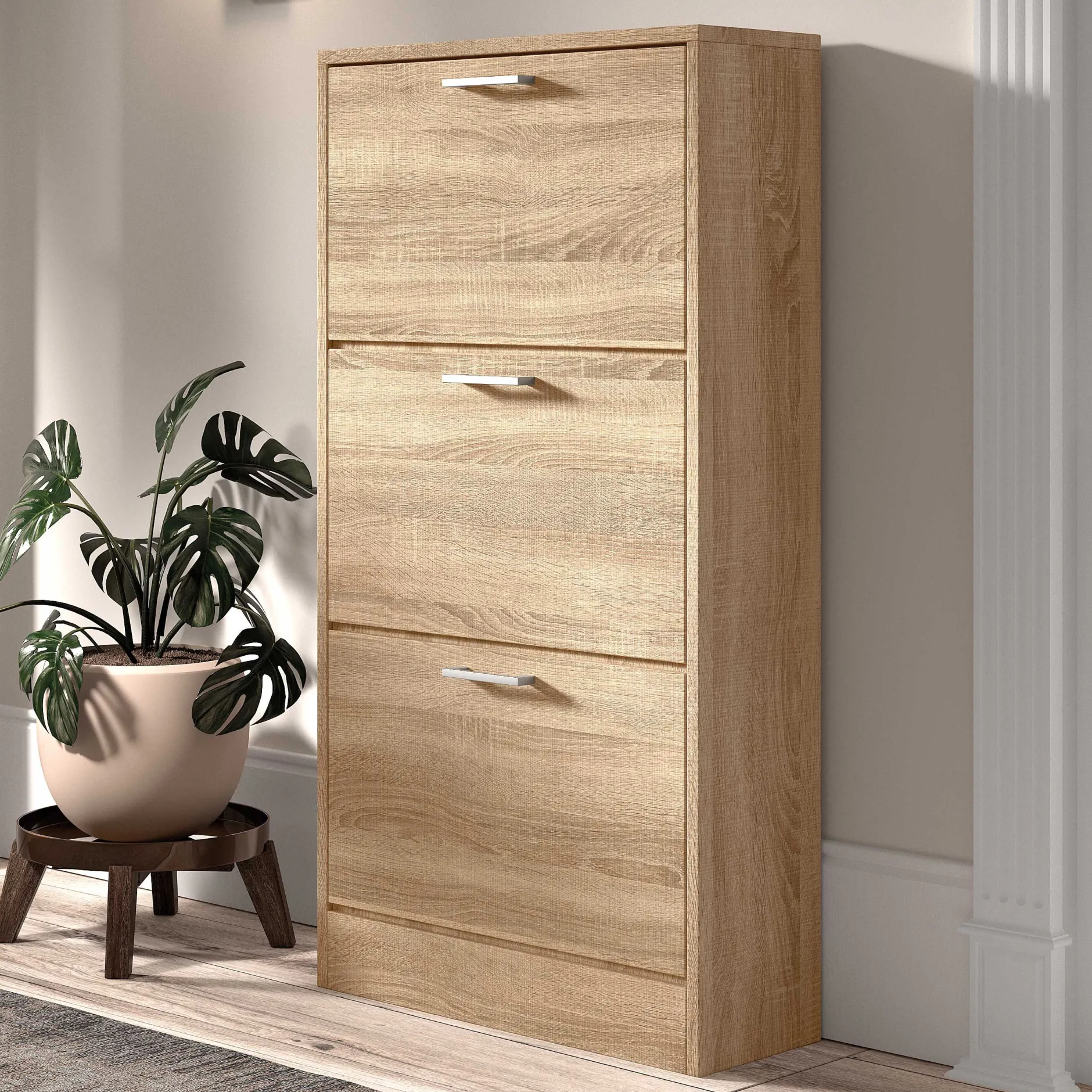 Schrank Carini 3 Schubladen - helles Sonom