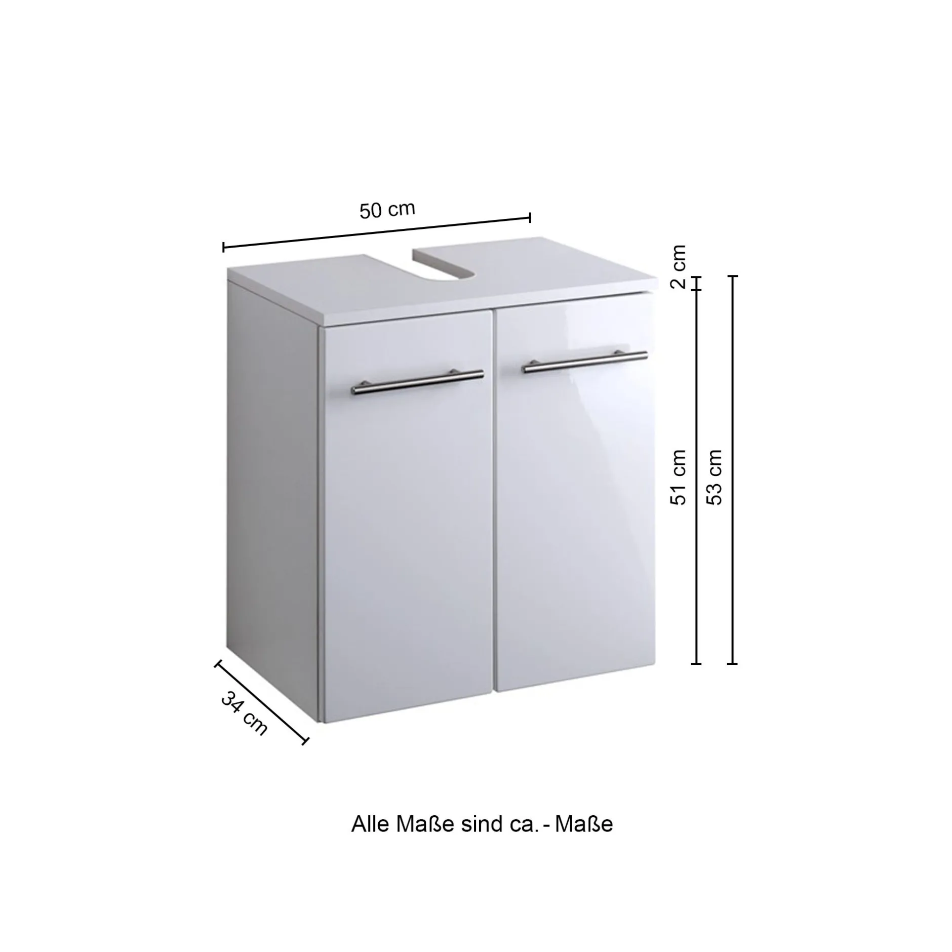 Schrank für Waschtisch Klein 50cm