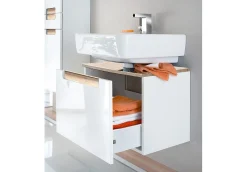 Schrank für Waschtisch Siena 60cm - weiß/braun