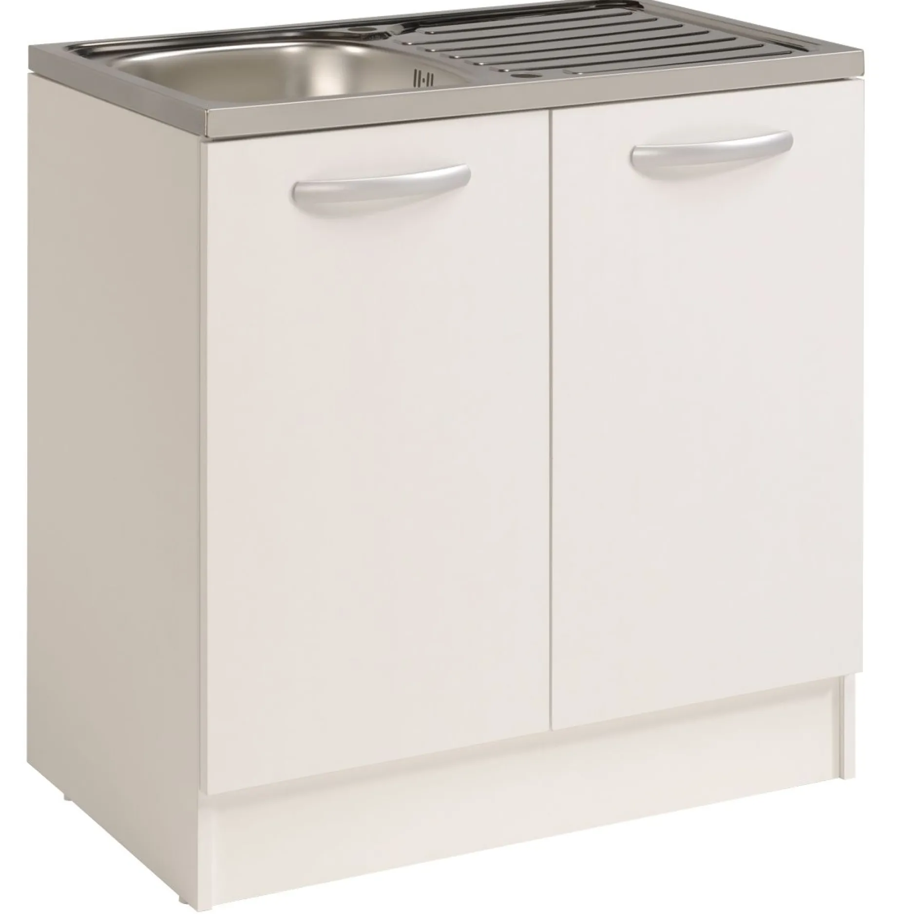 Schrank Spring 80 cm ohne Waschbecken - 2 Türen - weiß