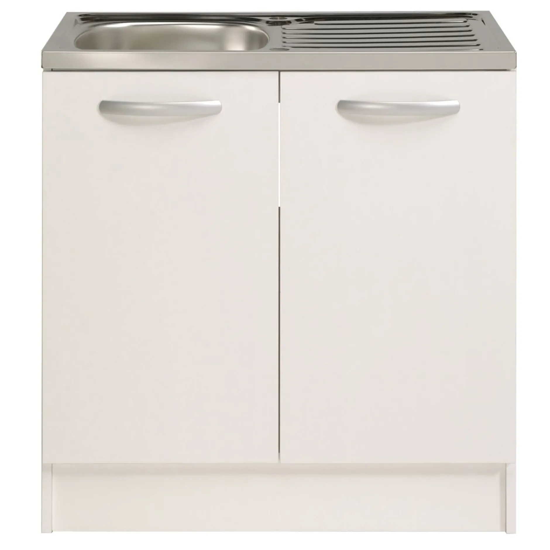 Schrank Spring 80 cm ohne Waschbecken - 2 Türen - weiß