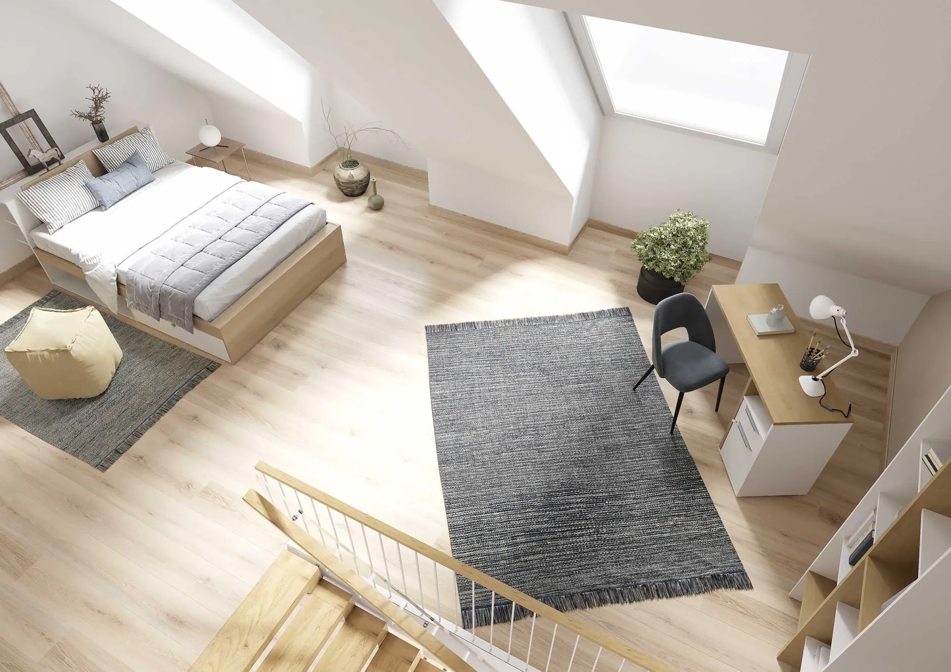 Schreibtisch Access | 116,7 x 44,9 x 77,4 | Weiß