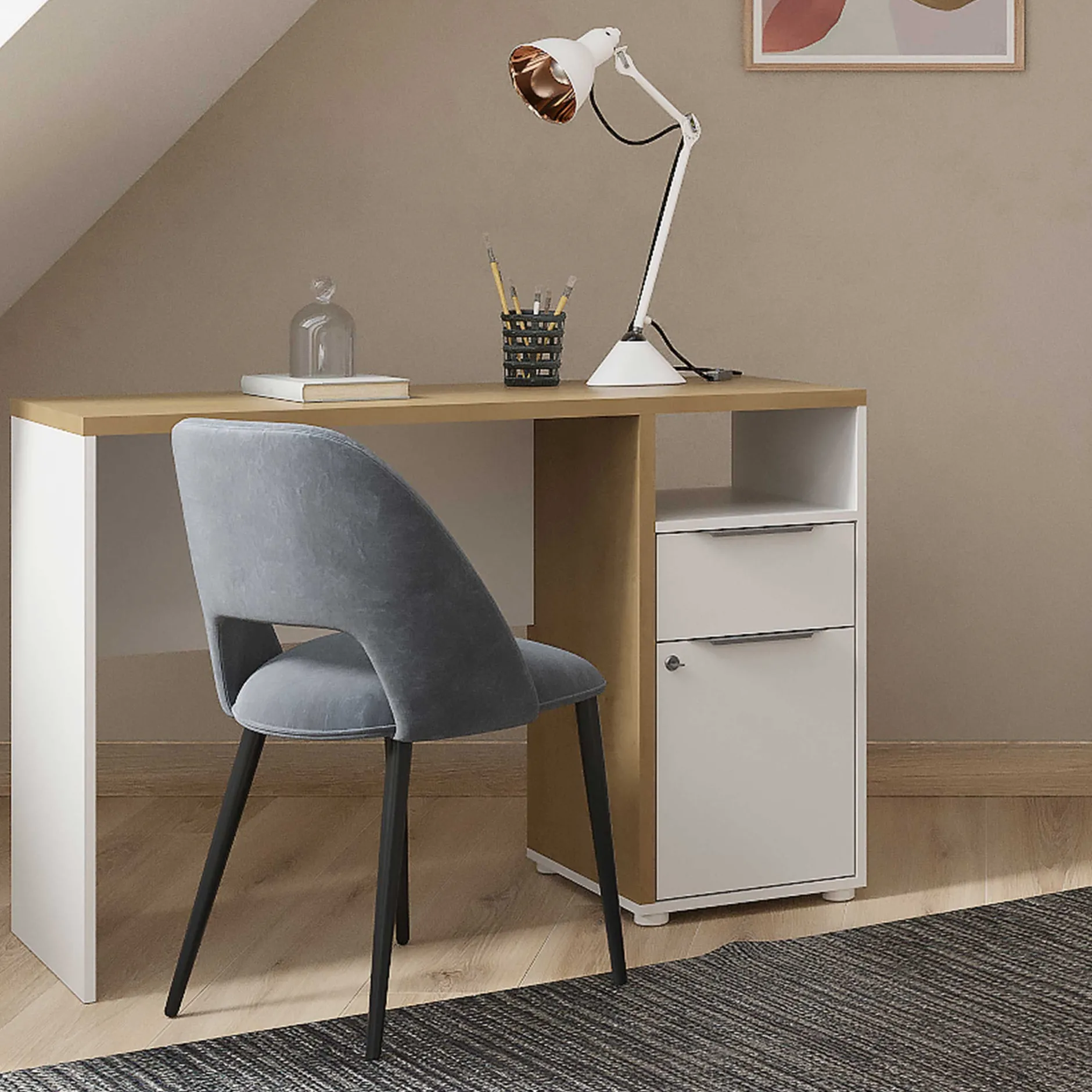 Schreibtisch Access | 116,7 x 44,9 x 77,4 | Weiß