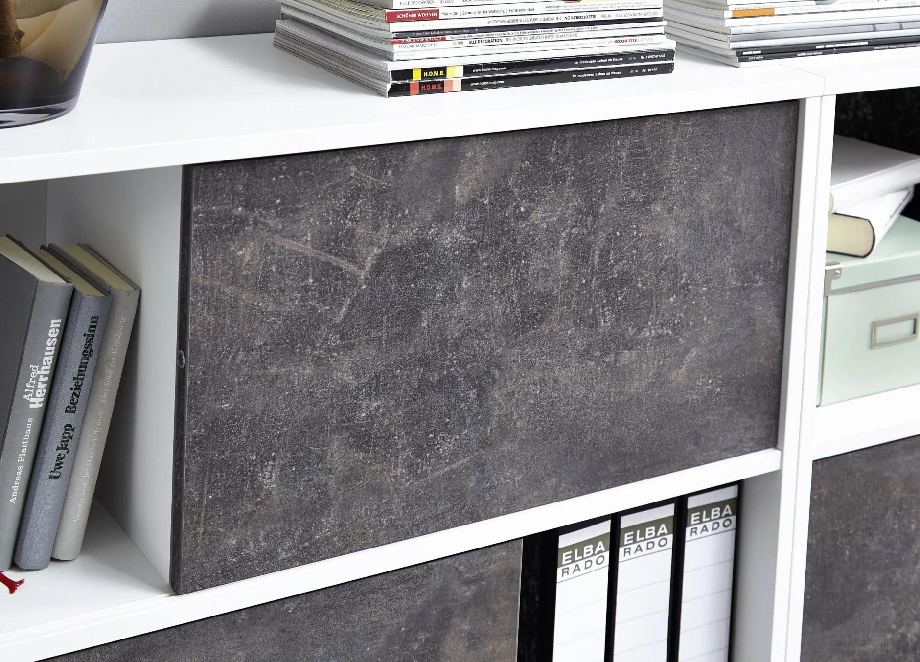 Schreibtisch Aldo 158cm - grau/basalt