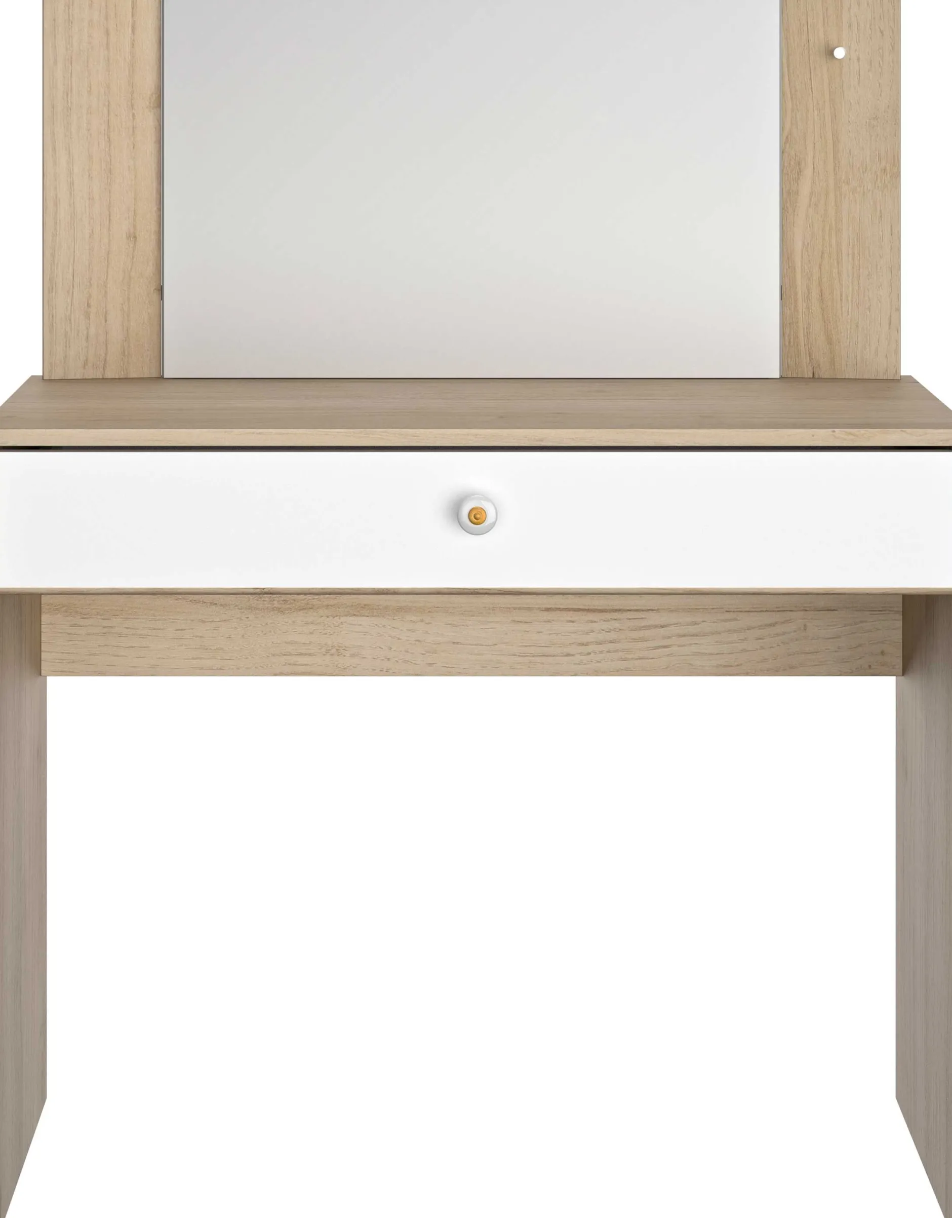 Schreibtisch/Ankleidetisch Under - 94x44x121cm - mit Schublade - Sonoma Eiche/Weiß