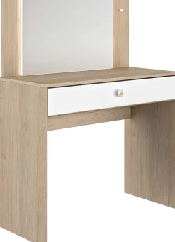 Schreibtisch/Ankleidetisch Under - 94x44x121cm - mit Schublade - Sonoma Eiche/Weiß