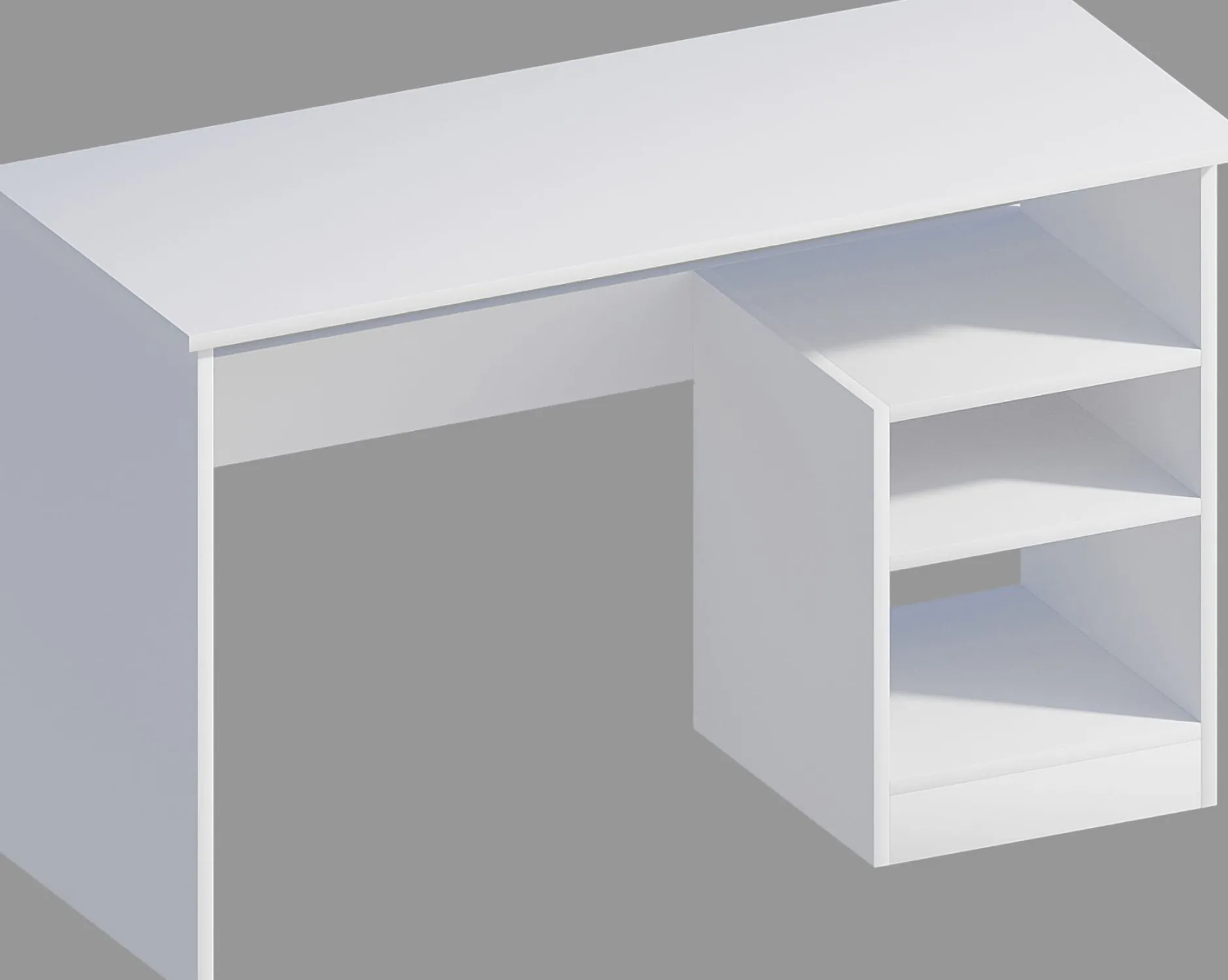 Schreibtisch Bahar - 100% MELAMINE - Weiß - 120 x 74 x 50 cm