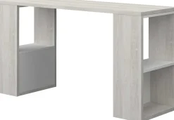 Schreibtisch Beau - 200x47x76cm - mit Ablagefläche - Kiefer/Weiß