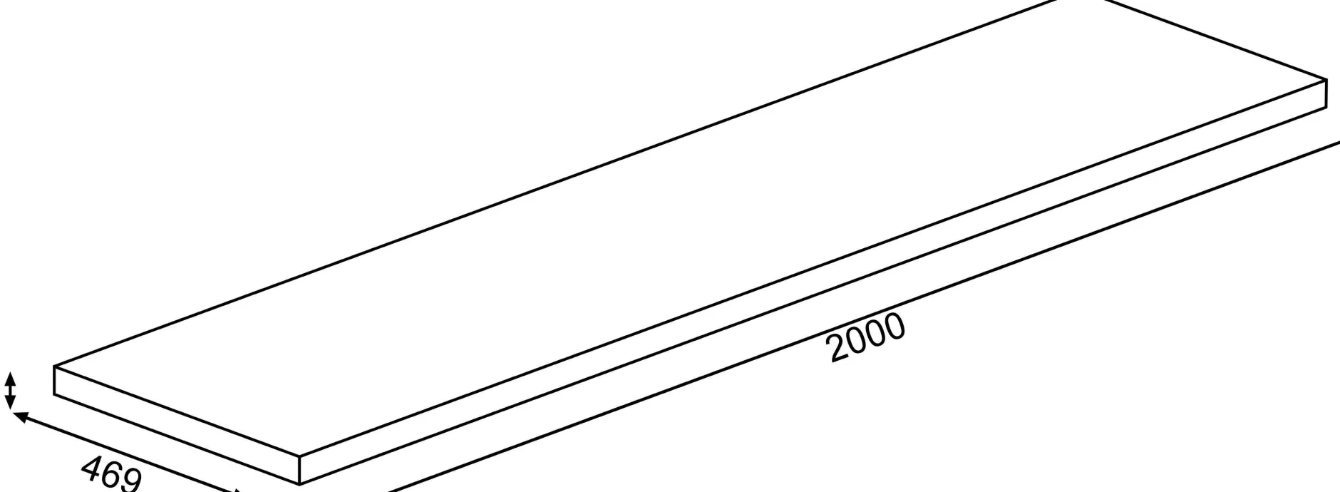 Schreibtisch Beau - 200x47x76cm - mit Ablagefläche - Kiefer/Weiß