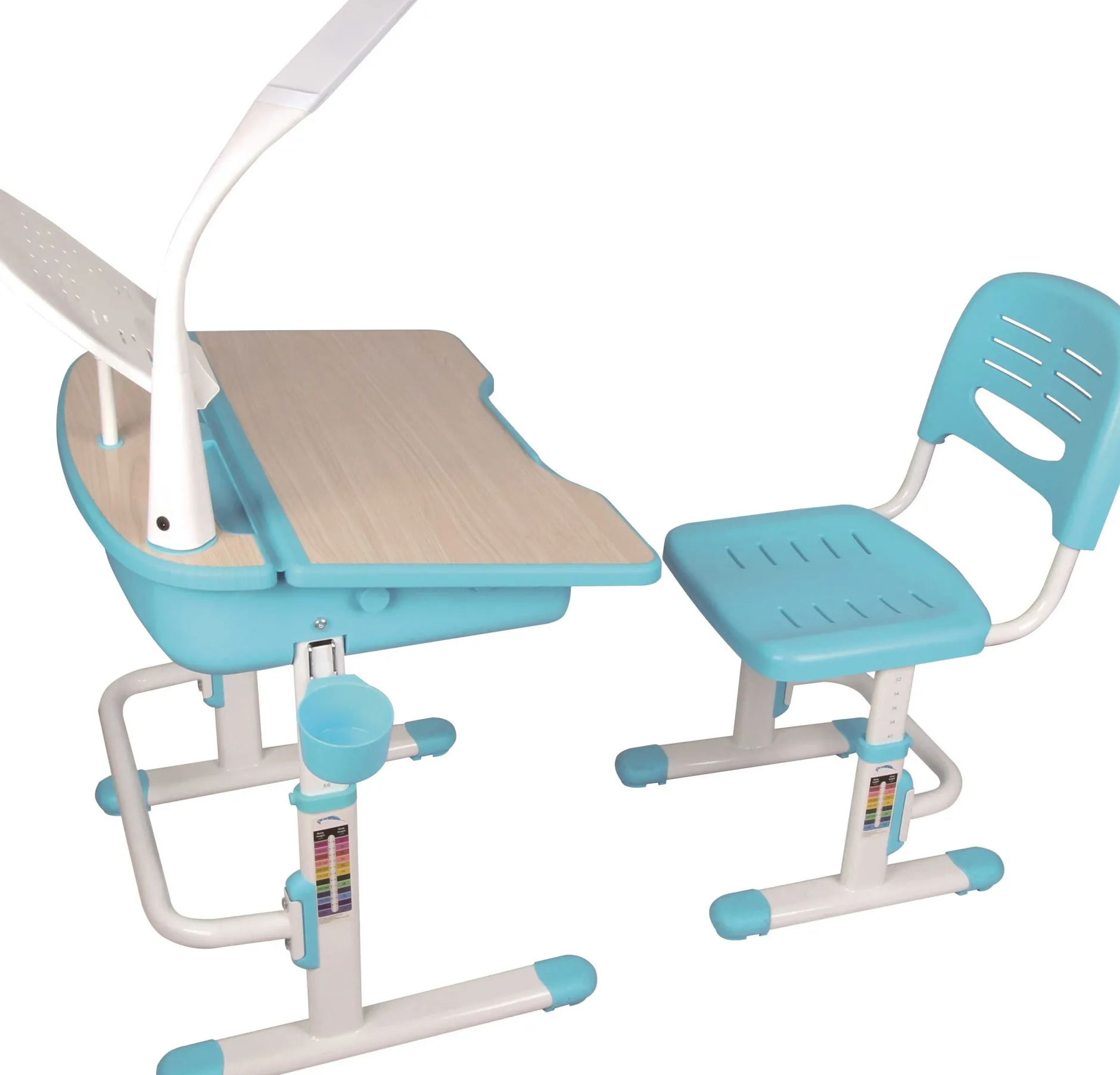 Schreibtisch Comfortline 301 mit kippbarer Tischplatte - blau