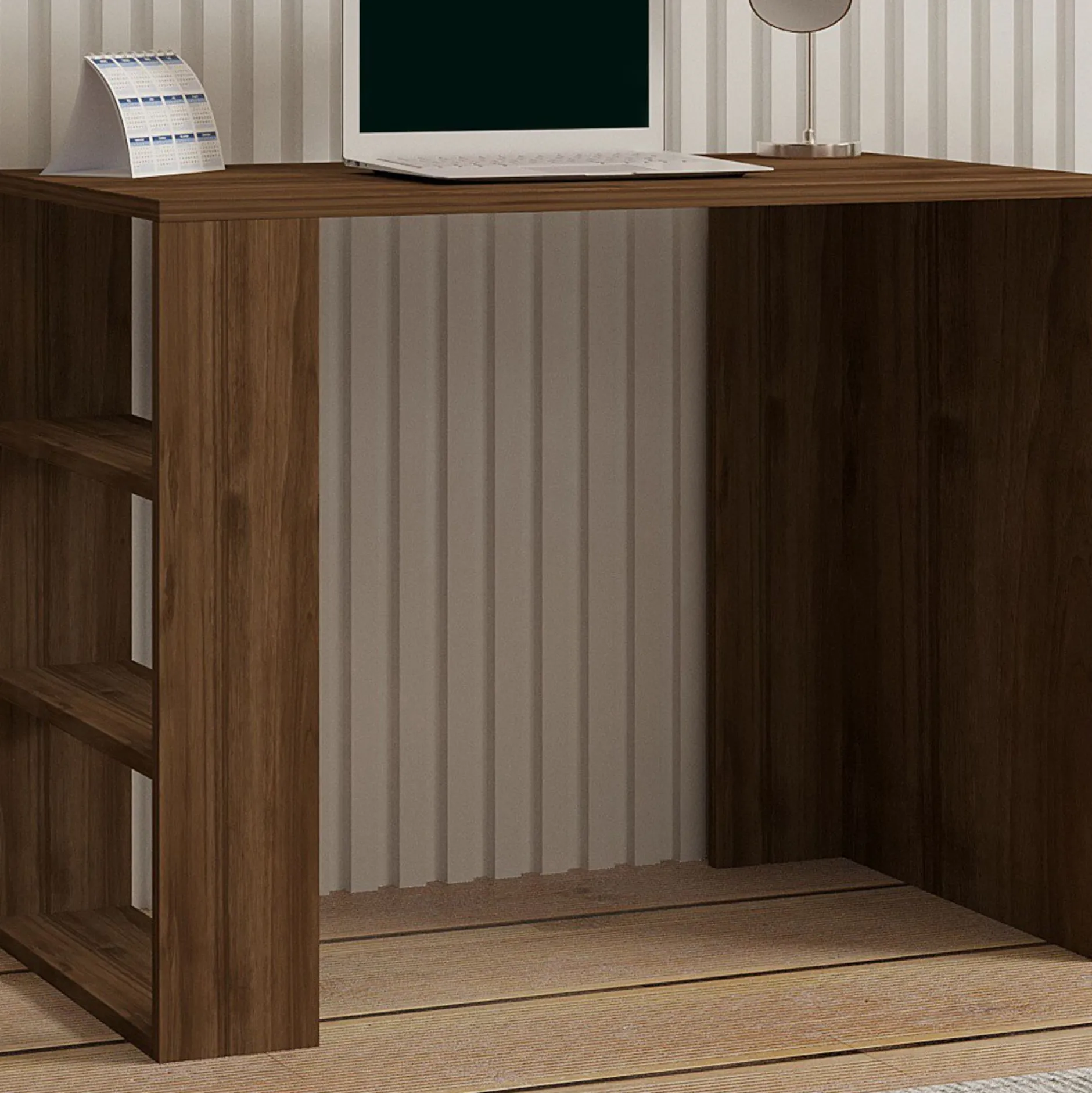 Schreibtisch Cool - 100% MELAMINE - Nussbaum - 90 x 70 x 50 cm