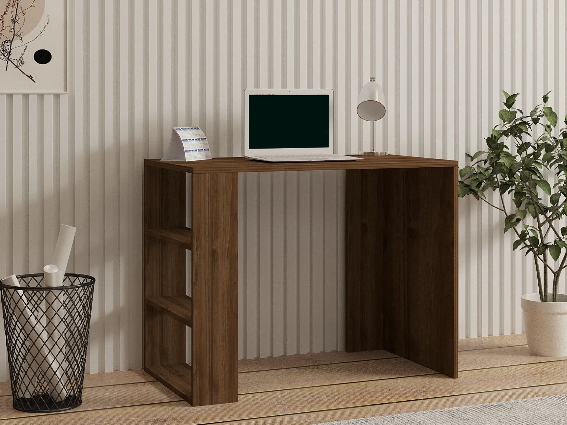 Schreibtisch Cool - 100% MELAMINE - Nussbaum - 90 x 70 x 50 cm