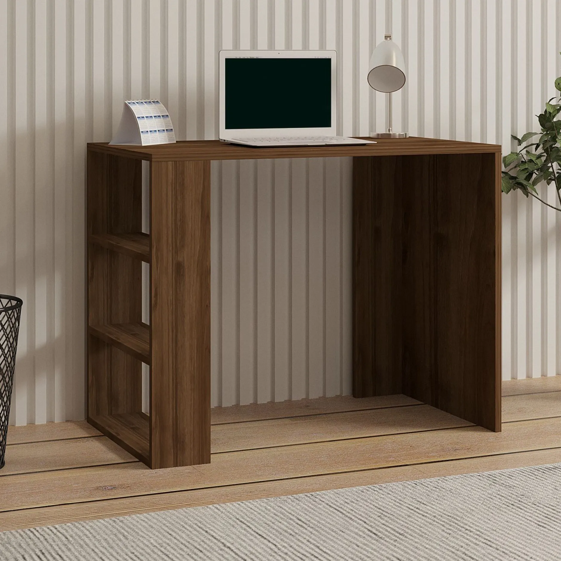 Schreibtisch Cool - 100% MELAMINE - Nussbaum - 90 x 70 x 50 cm