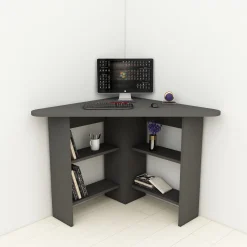Schreibtisch Corner - 100% MELAMINE - Anthrazit - 80 x 73,8 x 80 cm