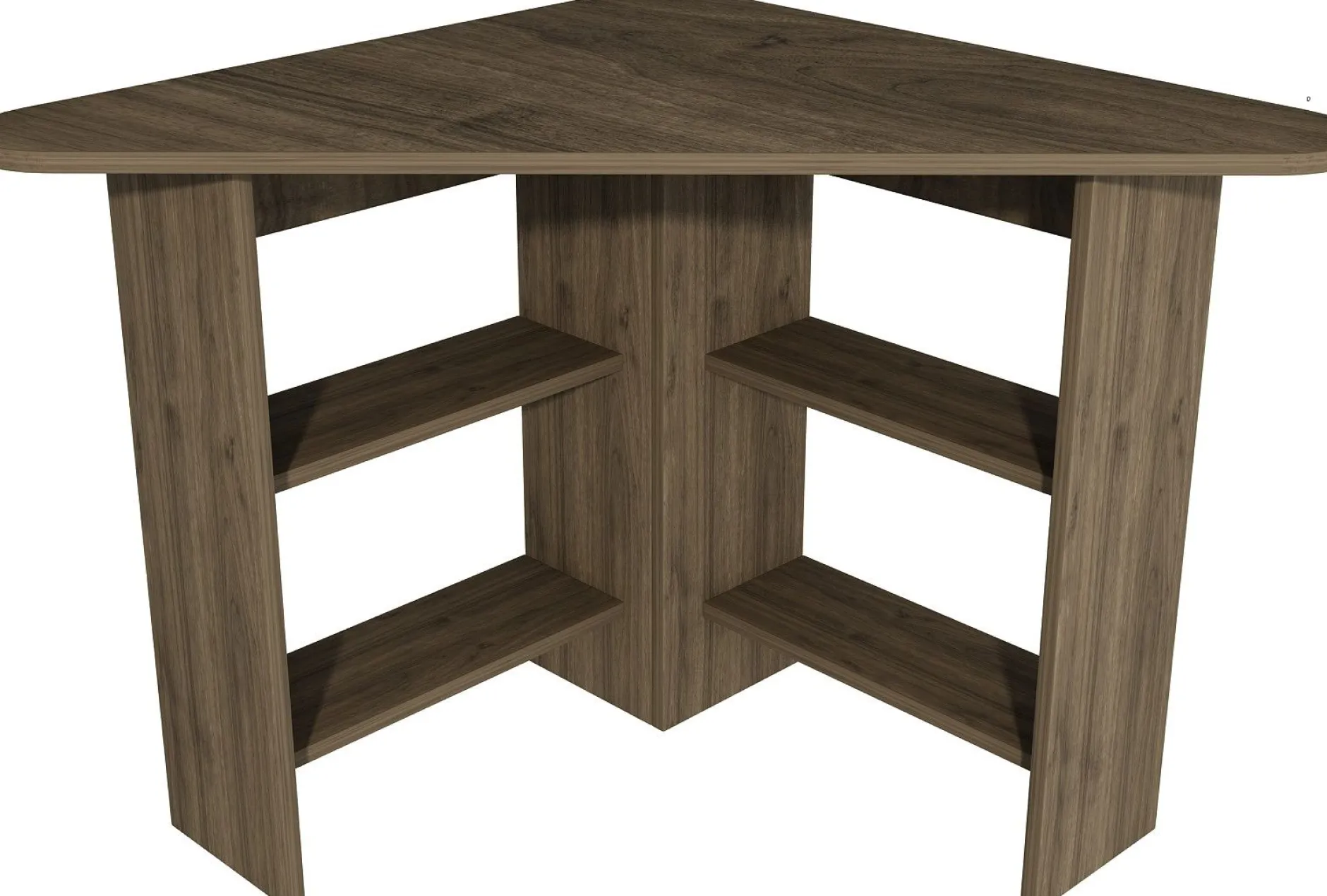 Schreibtisch Corner - 100% MELAMINE - Nussbaum - 80 x 73,8 x 80 cm