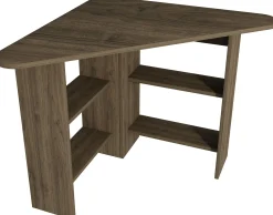 Schreibtisch Corner - 100% MELAMINE - Nussbaum - 80 x 73,8 x 80 cm