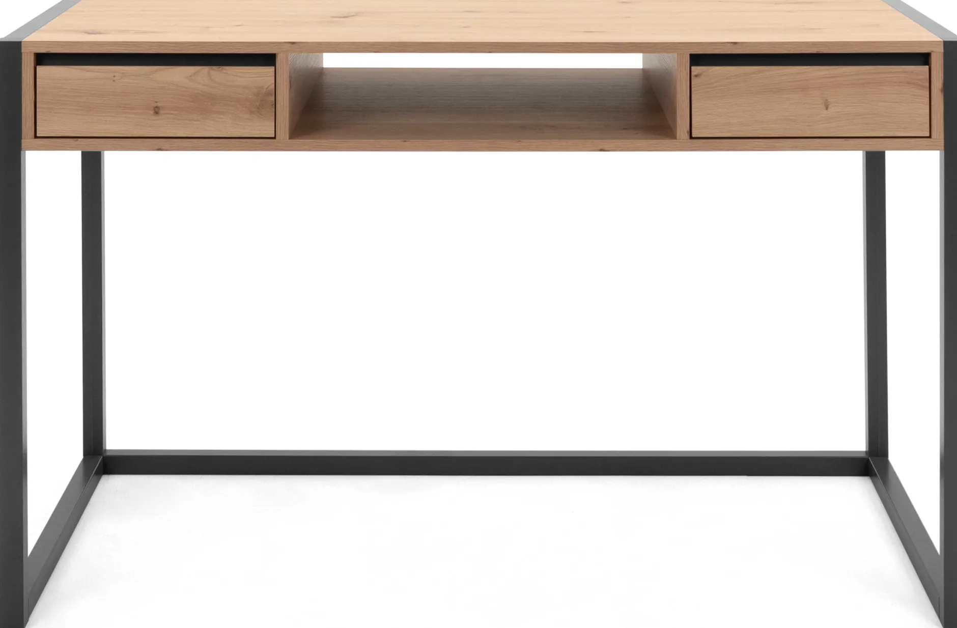 Schreibtisch Damon 120cm 2 Schubladen - Eiche/anthrazit