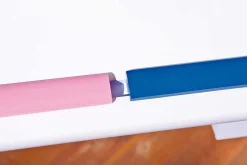 Schreibtisch Dana mit kippbarer Tischplatte - Blau/Rosa