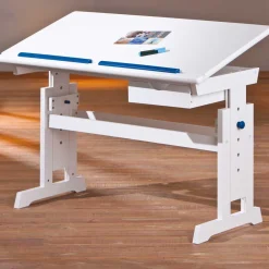 Schreibtisch Dana mit kippbarer Tischplatte - Blau/Rosa