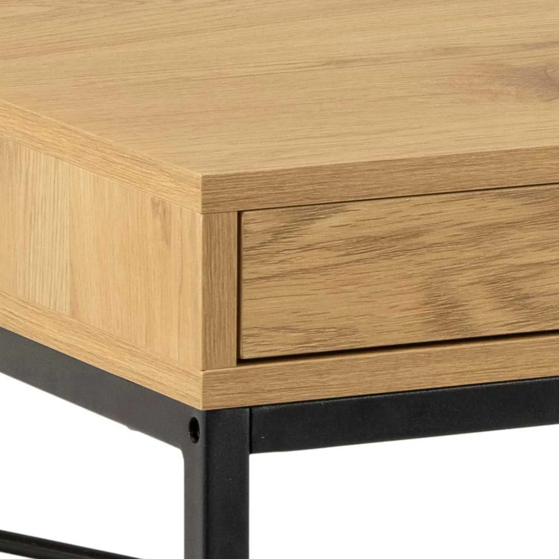 Schreibtisch Dover mit Schublade - Wildeiche/schwarz