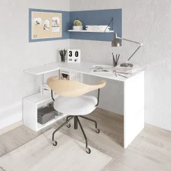 Schreibtisch Gelincik - 100% MELAMINE - Weiß - 130 x 74 x 94 cm