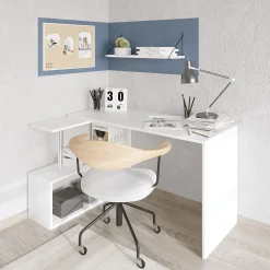 Schreibtisch Gelincik - 100% MELAMINE - Weiß - 130 x 74 x 94 cm