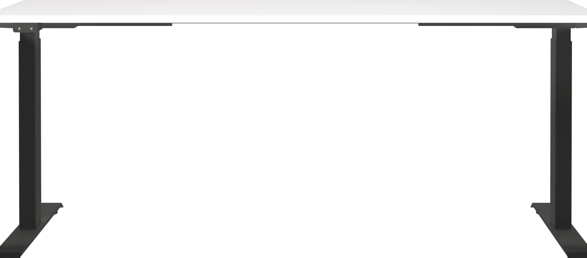 Schreibtisch Hermoso | 180 x 80 x 72-120 cm | elektrisch verstellbar | weiß-schwarzes Design