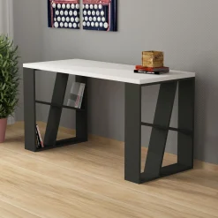 Schreibtisch Honey - 100% MELAMINE - Weiß - 140 x 75 x 60 cm