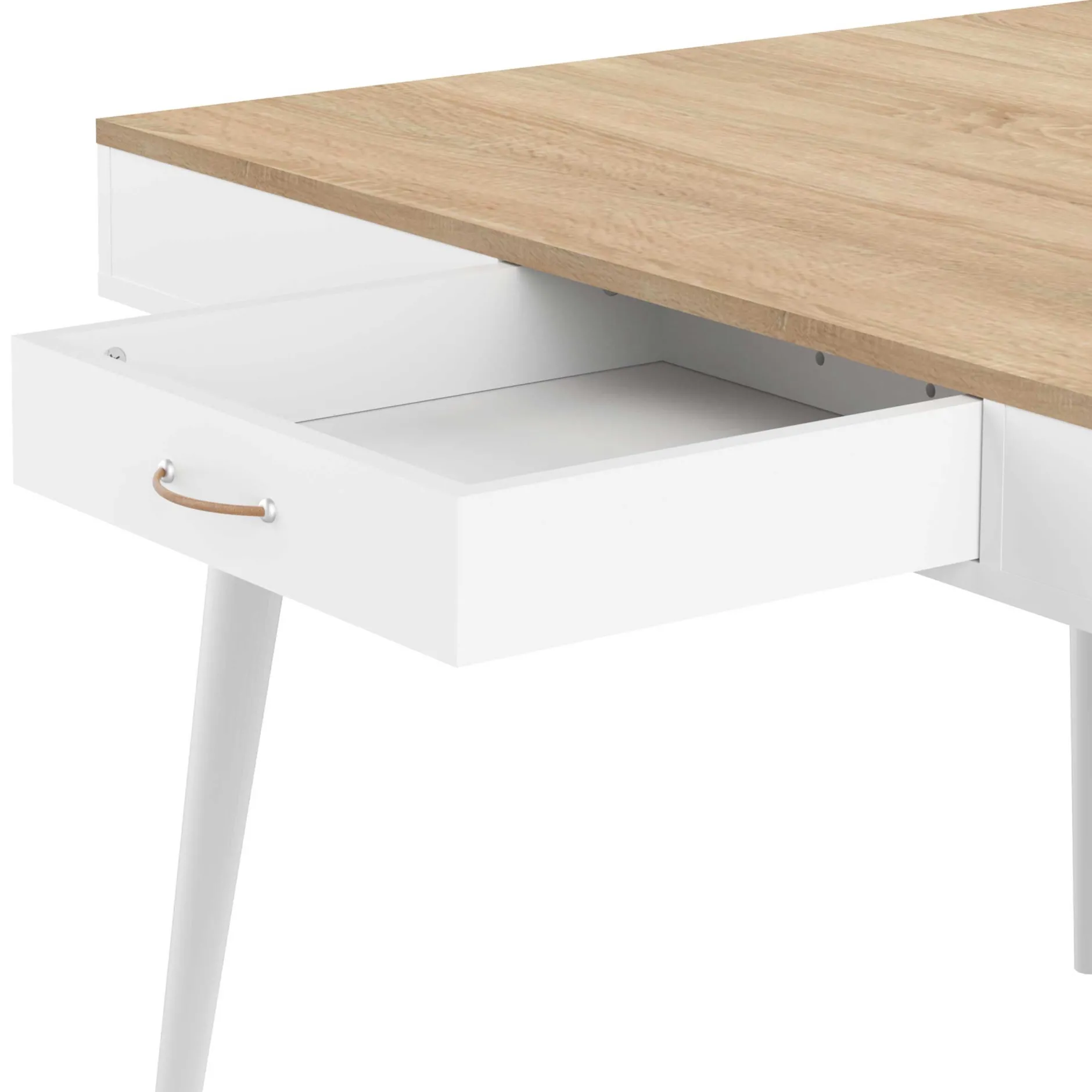 Schreibtisch Horizon 134cm - Eiche/Weiß