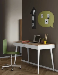Schreibtisch Horizon 134cm - Eiche/Weiß